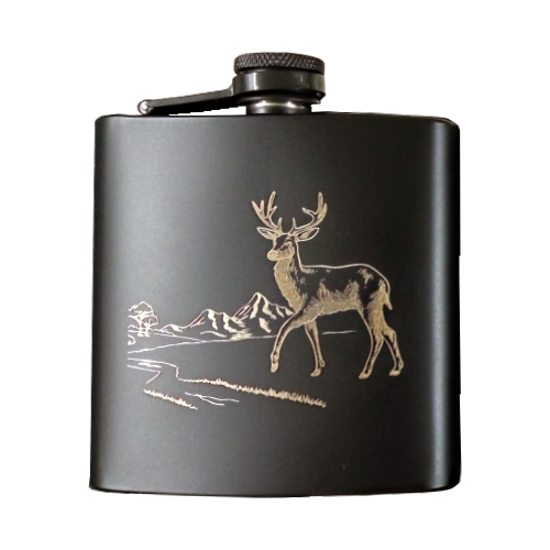 FRITZMANN Flachmann Schwarz 180ml 