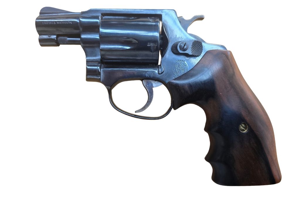 gebr. SMITH & WESSON Mod. 36 mit Holzgriff, Zustand: Sehr gut
