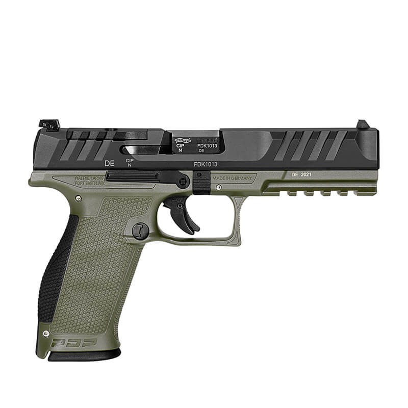 WALTHER PDP Full Size LL12,7cm 9mm Luger OD Green WALTHER PDP Full Size LL12,7cm 9mm Luger OD Green