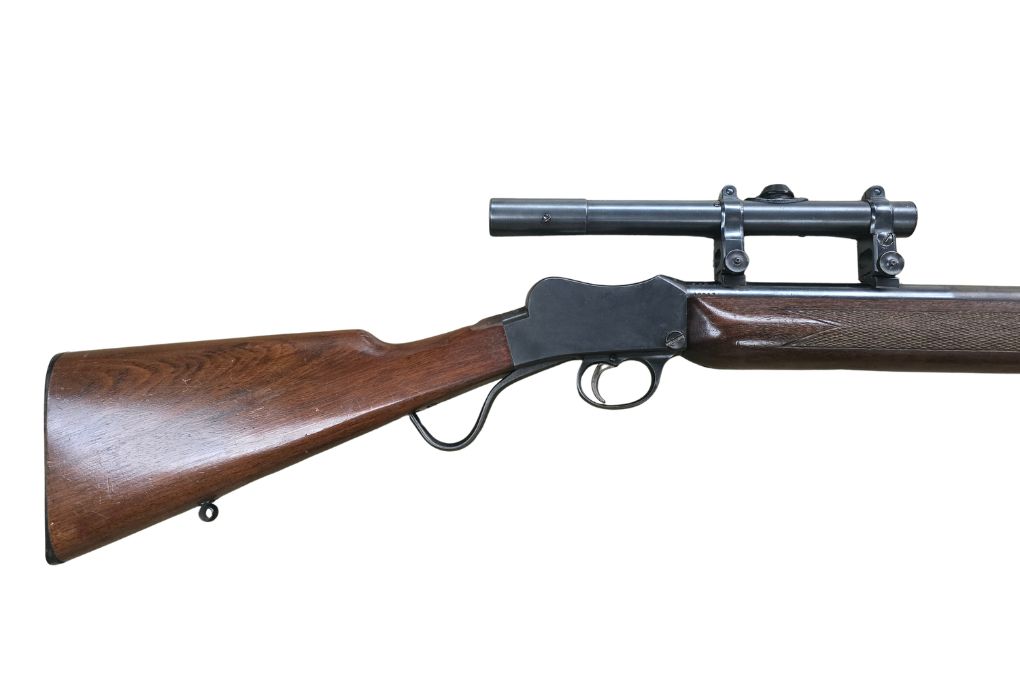 gebr. BSA Unterhebel-Einzellader mit montiertem ZEISS Zielklein, Abs. 7A, Rarität - Zustand: Gut