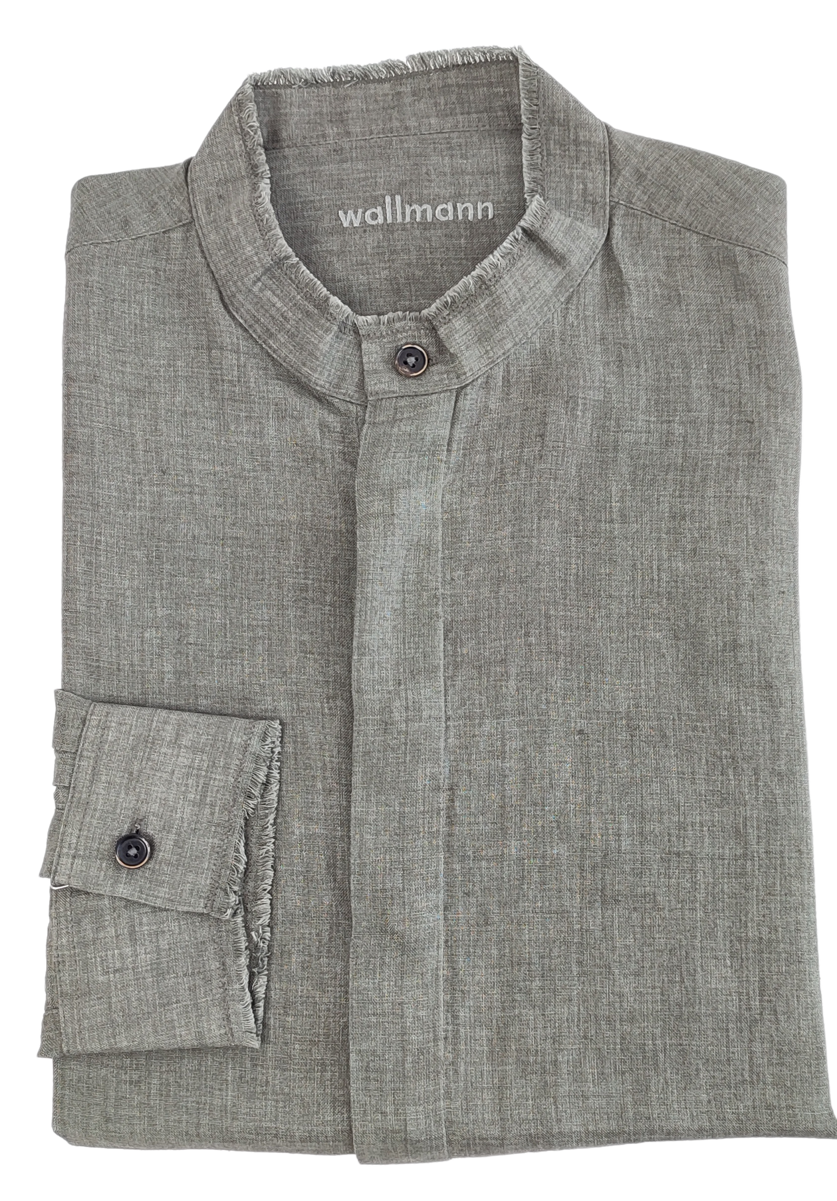 WALLMAN Leinenhemd olive