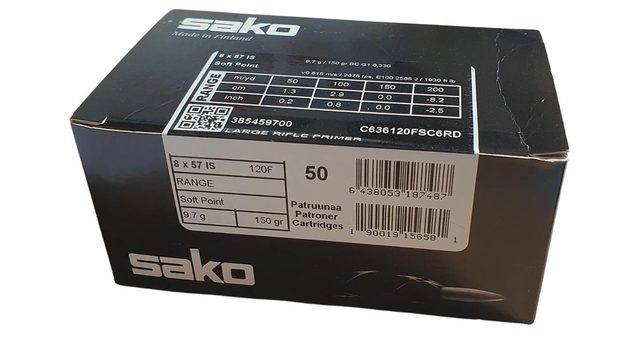 SAKO 8x57 IS Gamehead Range TM 50st. 9,7g/150gr