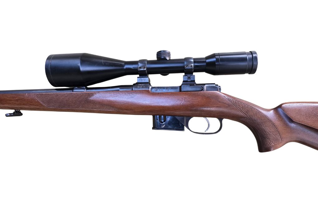 gebr. BRÜNNER Mod. CZ527 Ganzschaft, mit org. Fixmontage montiertes KAHLES Helia 7x56L Abs. 4A, Zustand: Sehr gut