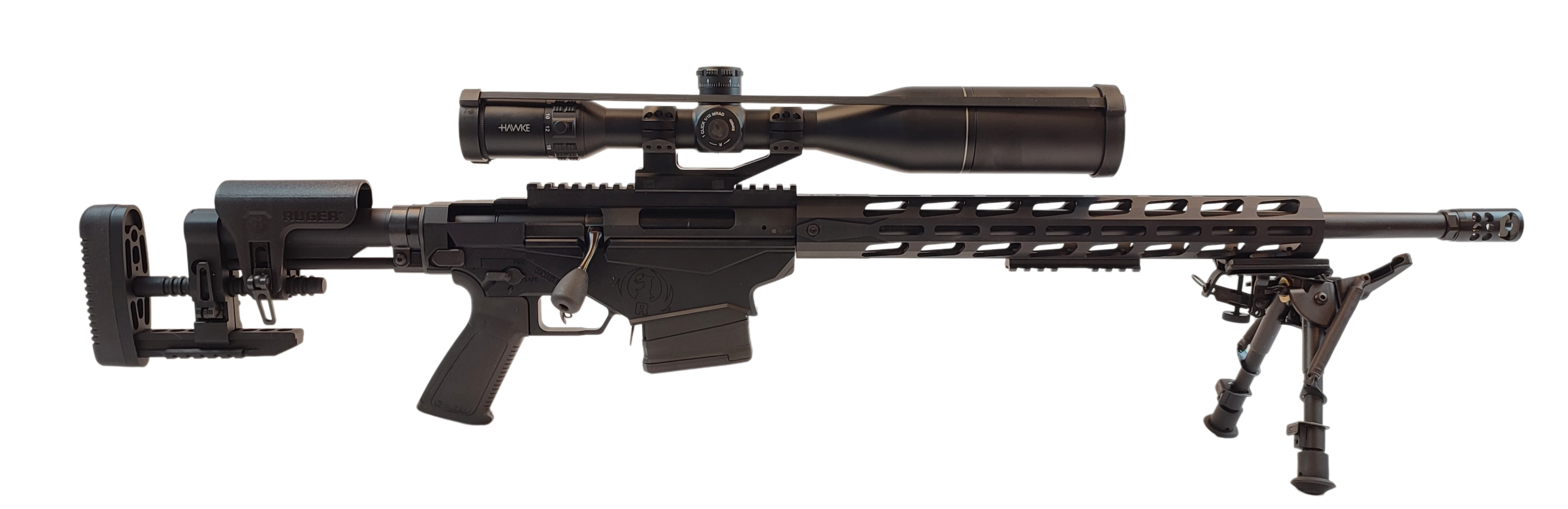 RUGER Precision Rifle LL50,8cm .308 Win. mit HAWKE Sidewinder, Koffer & Zweibein