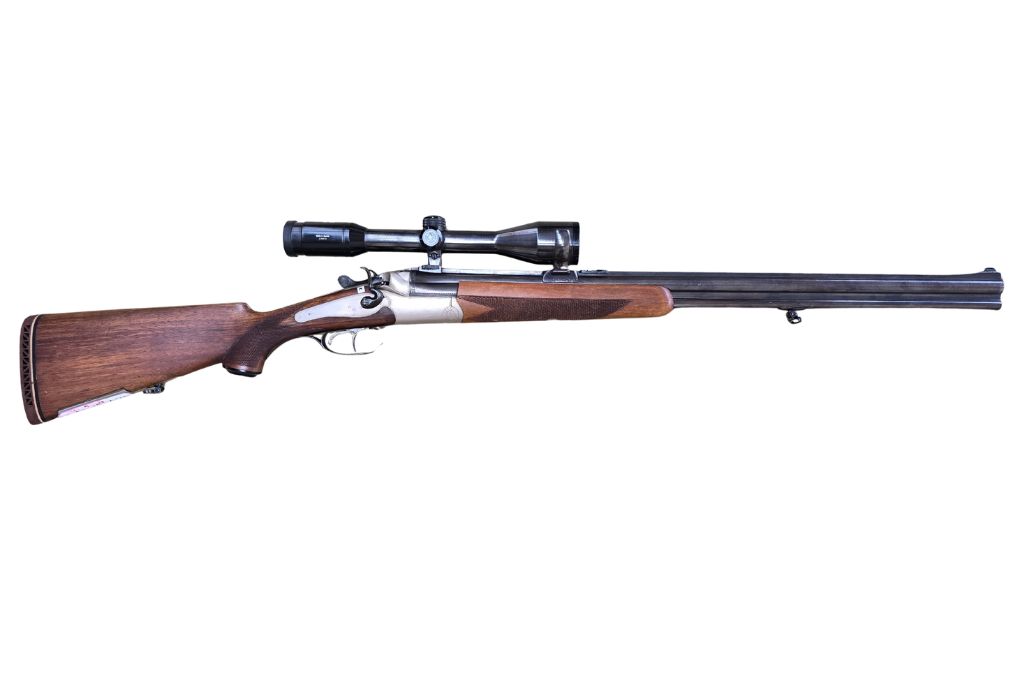 gebr. Ferlacher Hahnbockbüchsflinte mit SEM montiertes KAHLES Helia 6x42S Abs. 4A, Zustand Gut - Kal. 16/65