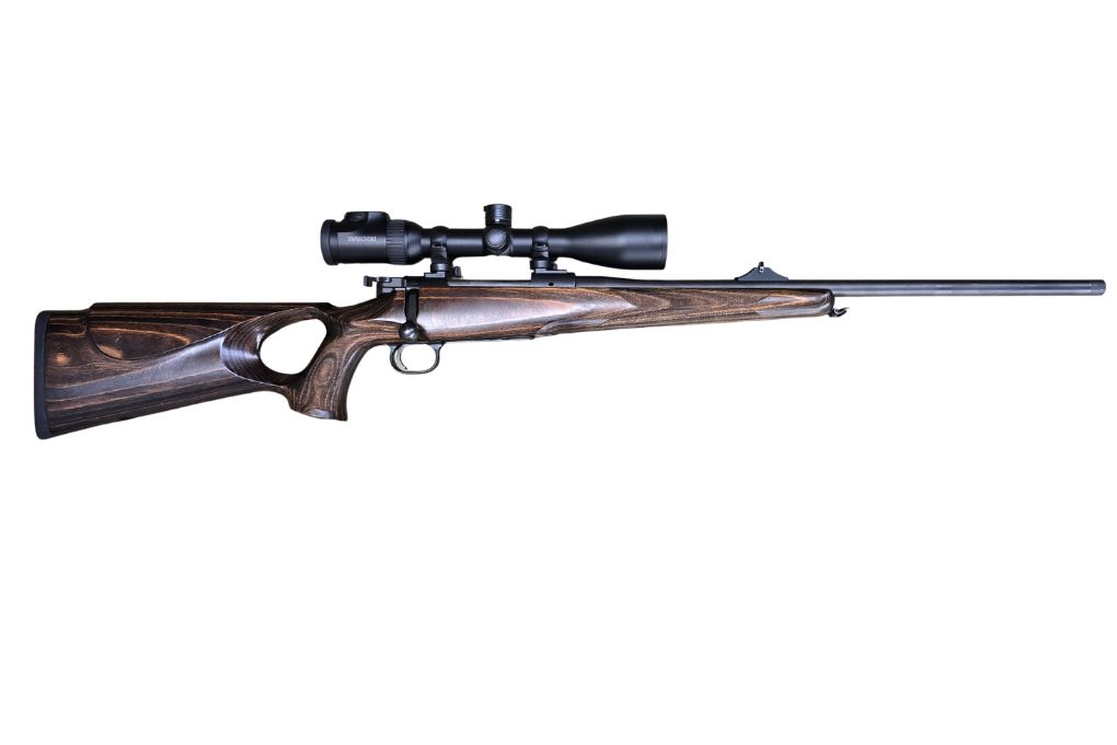 gebr. MAUSER M12 Lochschaft mit STALON Schalldämpfer mit orig. SM montiertes SWAROVSKI Z6i 2-12x50L mit Ballistikturm, Abs. 4A-I, Zustand: Neuwertig - NPR: € 6.378,00