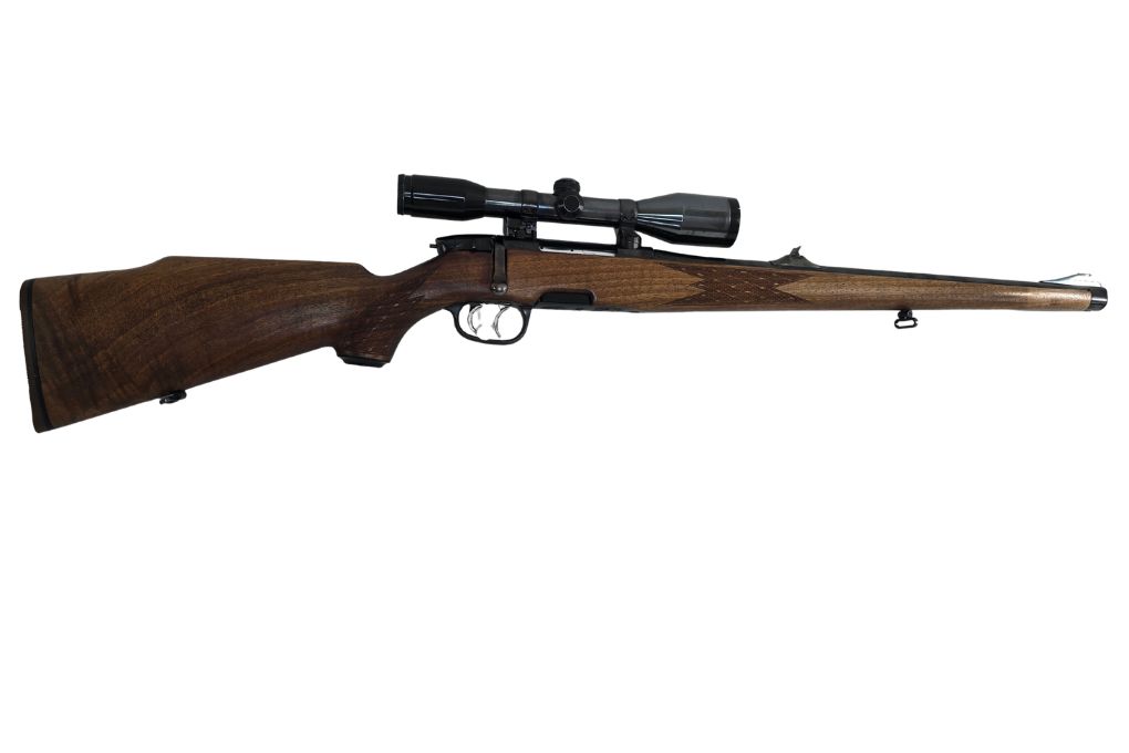 gebr. STEYR Mannlicher Ganschaft Mod. L, mit orig. Steyr SM montiertes SWAROVSKI Habicht 6x42S, Abs. 4A, Zustand: Sehr gut