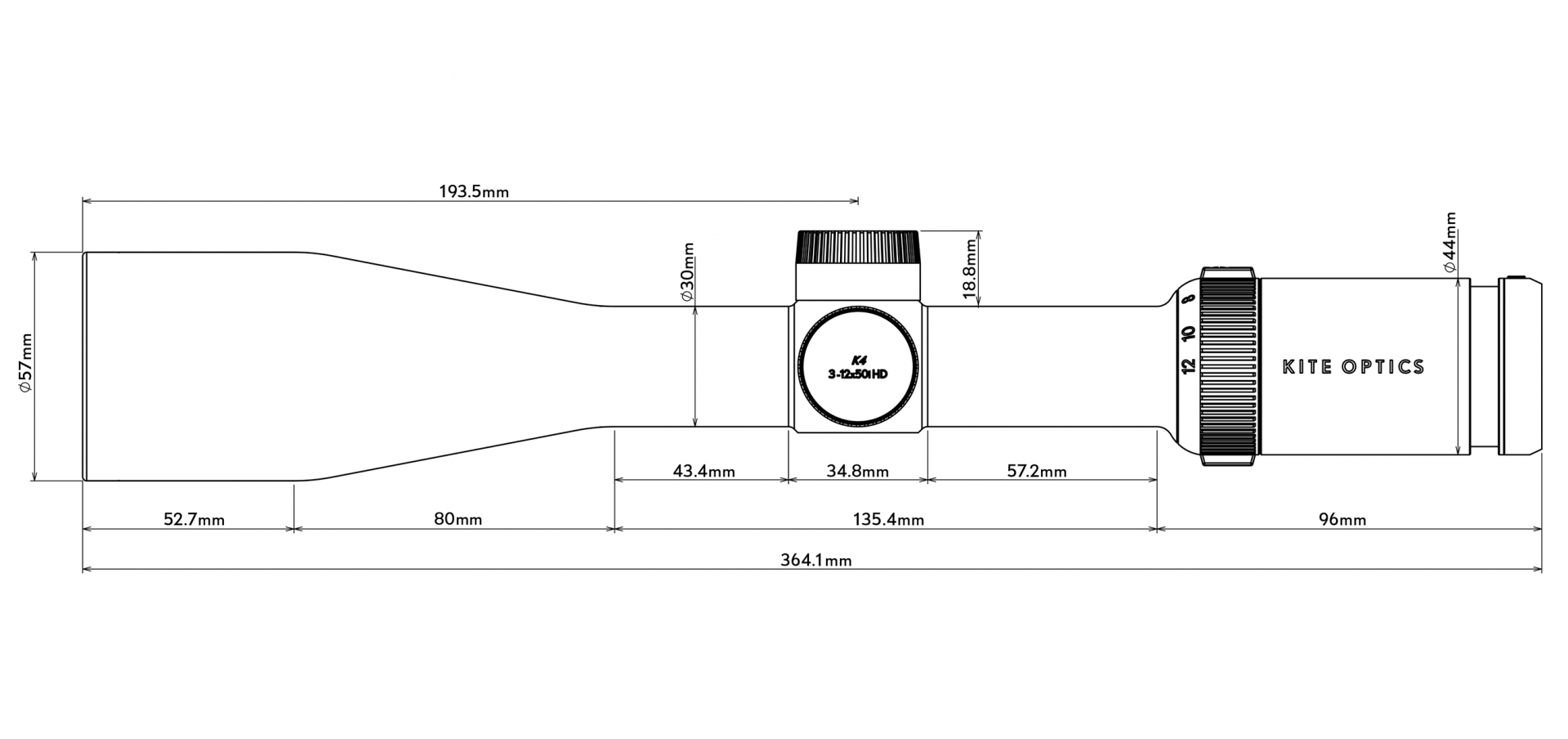 KITE K4 3-12x50i HD