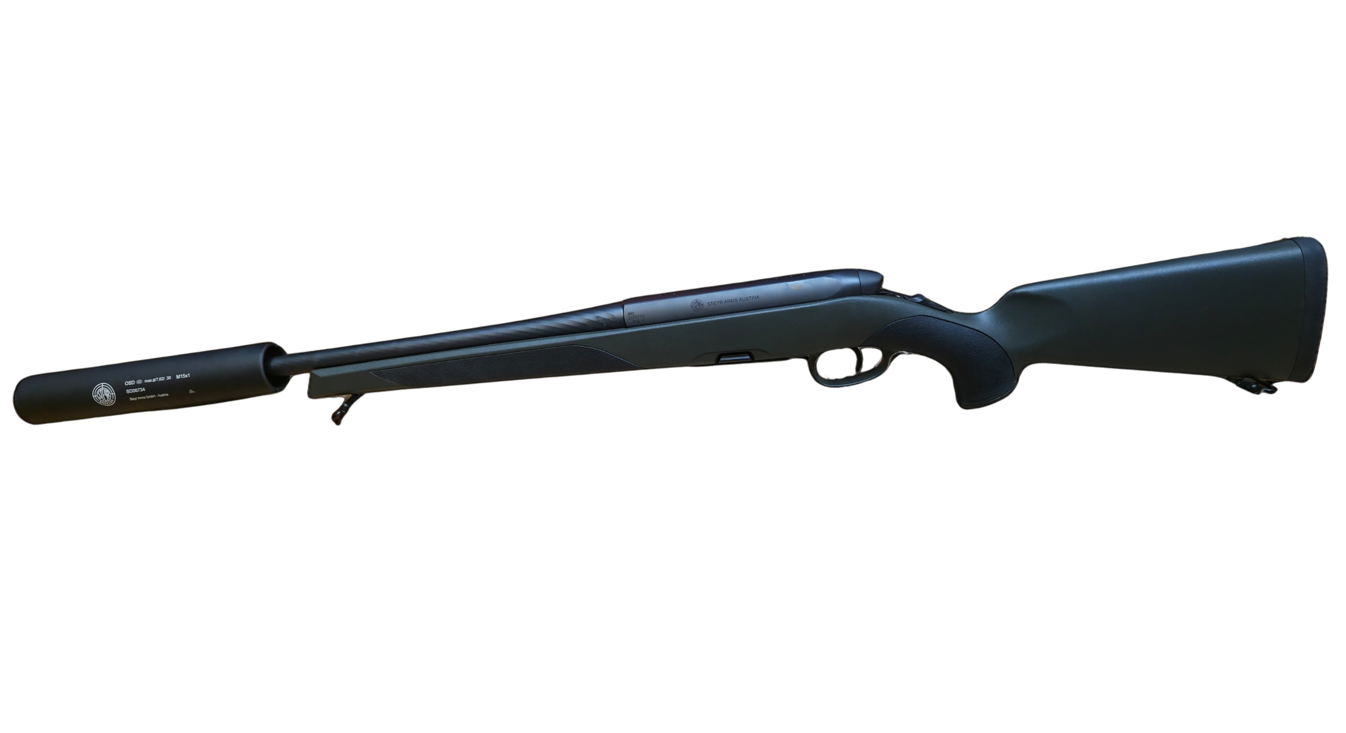 STEYR ARMS SM12 SX LL407mm mit M15x1 und STEYR Breezer OSD .30 .308 Win