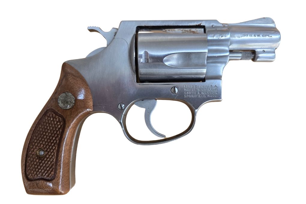 gebr. SMITH & WESSON Mod. 60 2"-Lauf mit Holzgriff in der Originalbox, Zustand: Sehr gut