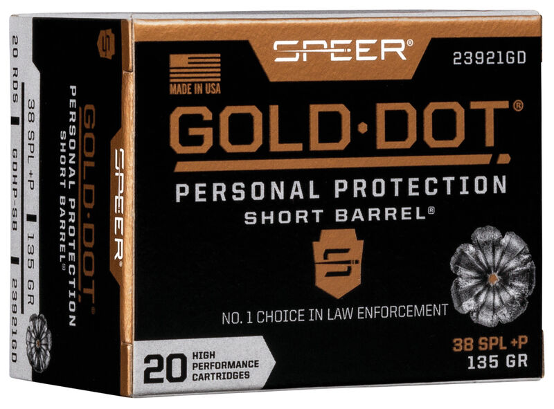 SPEER Gold Dot 38 Special+P GDHP 8,7g/135 gr.