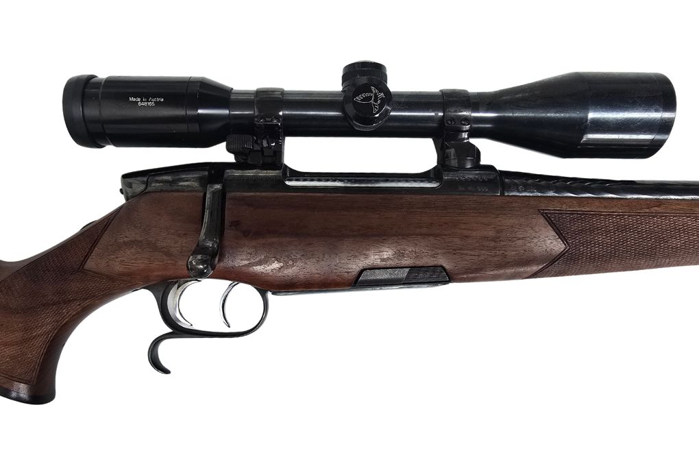 gebr. STEYR Mannlicher Luxus mit orig. Steyr SM montiertes SWAROVSKI Habicht 6x42S Abs. 4A, Zustand: Sehr gut - Kal. 6x62 Freres