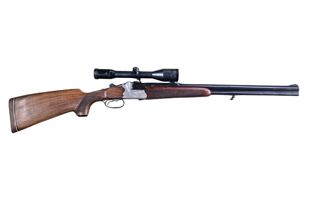gebr. Franz SODIA Ferlacher Bockbüchsflinte, mit SEM montiertes SWAROVSKI Habicht 6x42S Abs. 7A, Zustand: Gut - Schrotkaliber 16/70