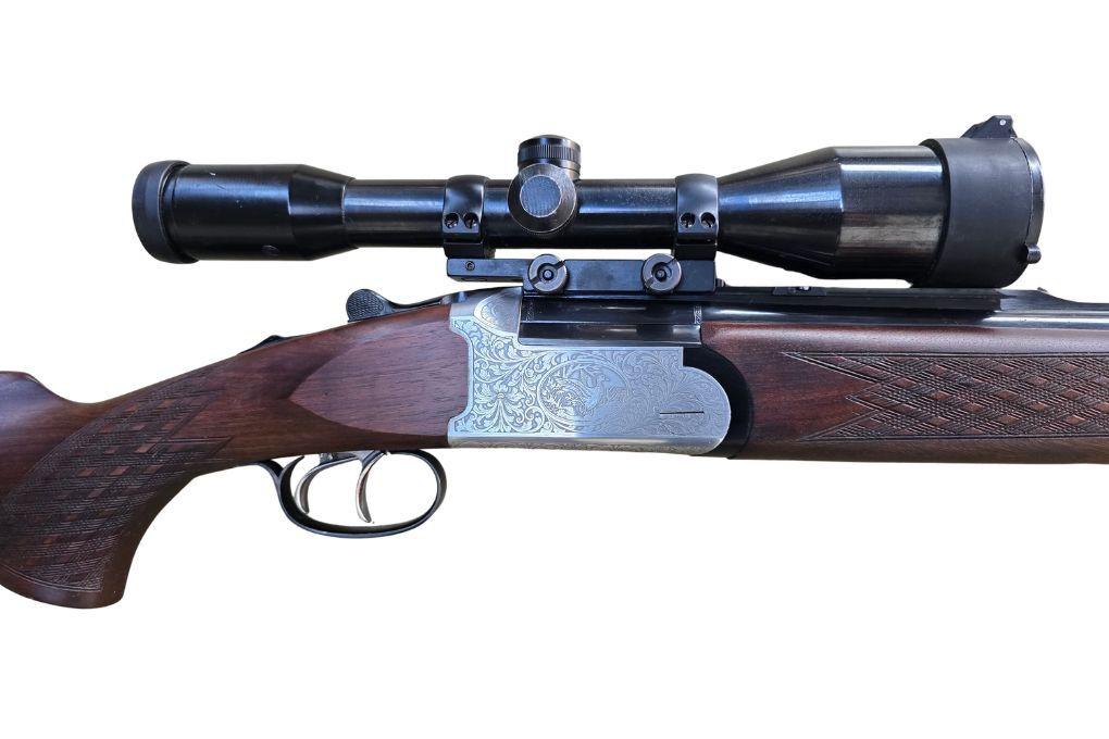 gebr. ZOLI Bockbüchsflinte Mod. Austro mit Fixmontage montiertes SWAROVSKI Habicht 6x42S Abs. 4A, Zustand: Neuwertig - Kal. 20/76