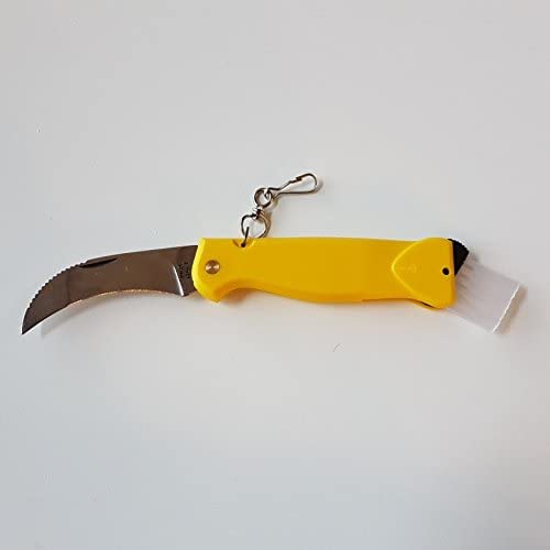 FOX Pilzmesser mit Kunststoffgriff, gelb 
