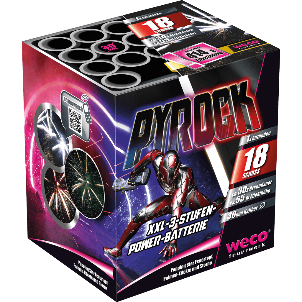 WECO Pyrock 18 Schuss Batteriefeuerwerk