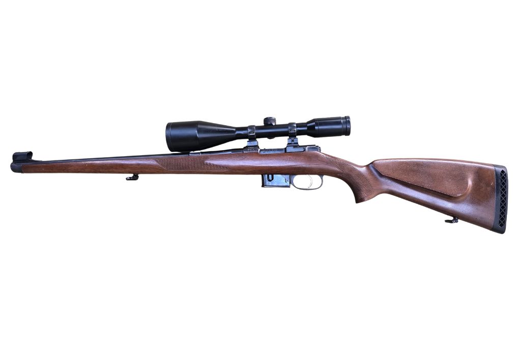 gebr. BRÜNNER Mod. CZ527 Ganzschaft, mit org. Fixmontage montiertes KAHLES Helia 7x56L Abs. 4A, Zustand: Sehr gut