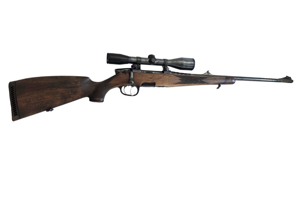 gebr. STEYR Mannlicher mit orig. SM montiertes SCHMICT&BENDER 6x42S Abs.7A, Zustand: Gut