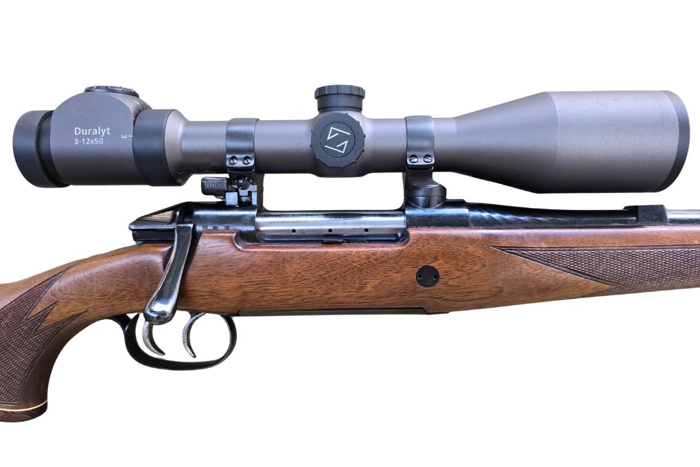 gebr. Mannlicher Schönauer M72 Ganzschaft, mit SM montiertes ZEISS Duralyt 3-12x50L Abs. 4A und mit SM montiertes NIKKO Stirling Diamond 1-4x24L Abs. 4LP, Zustand: Gut