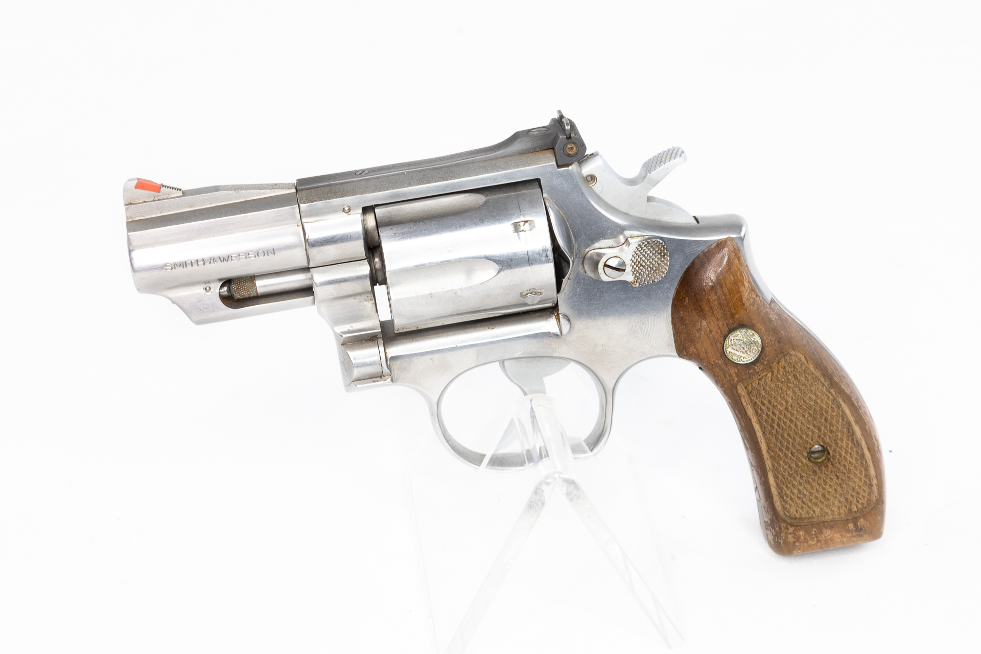 gebr. SMITH & WESSON Revolver Mod. 66-1 mit Holzgriff, Zustand: Gut