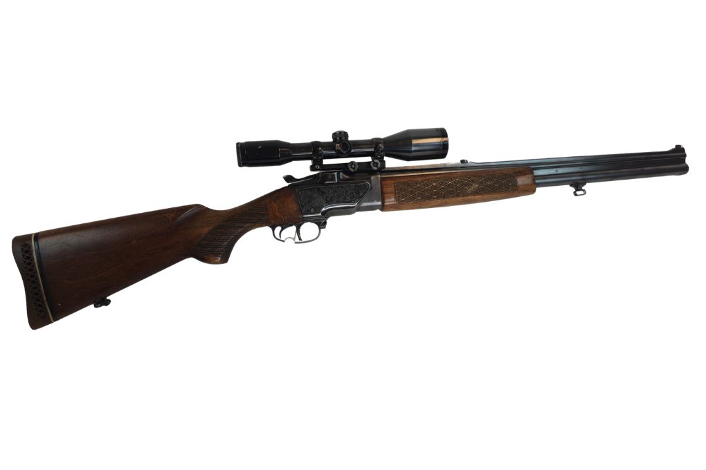 gebr. BRÜNNER ZH305 mit montiertem SWAROVSKI Habicht 6x42S Abs. 4A, Zustand: Sehr gut - Kal. 12/70