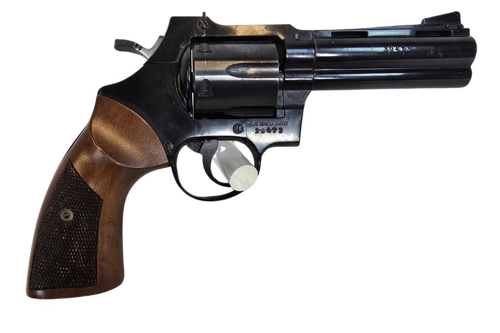 gebr. LUGER Revolver mit 4" Lauf und Holzgriff, Zustand: Gut