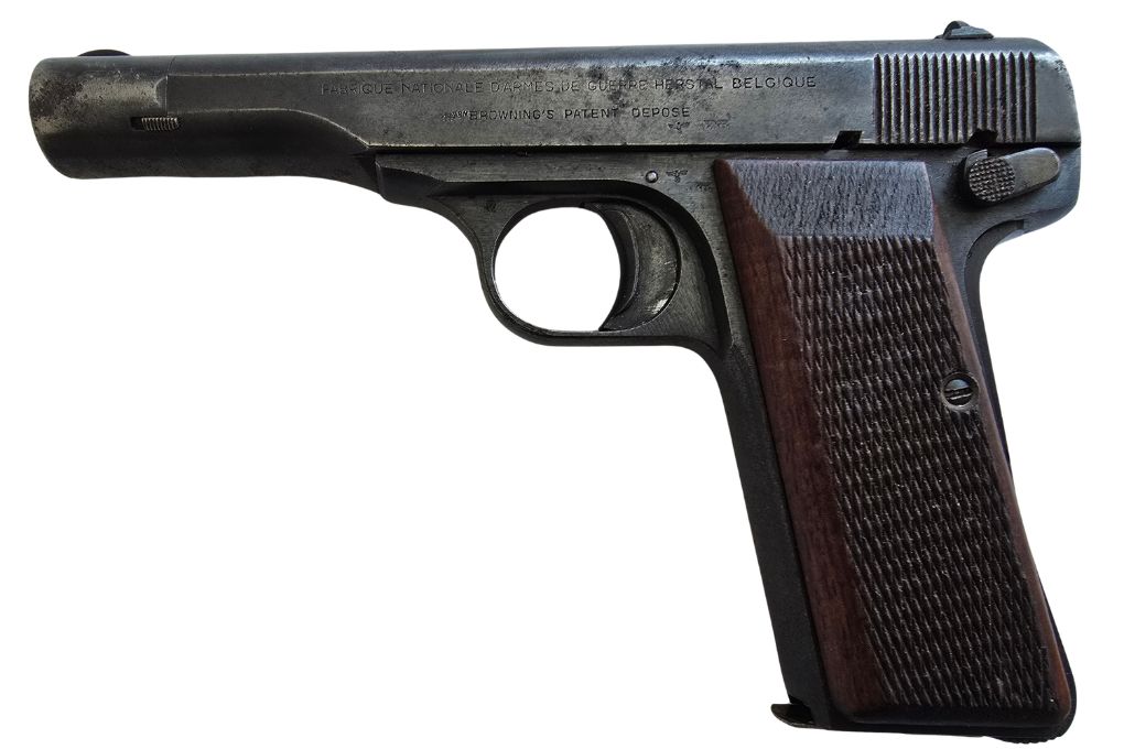 gebr. FN Pistole Mod. 10/22 mit Ledertasche, Zustand: stark gebraucht