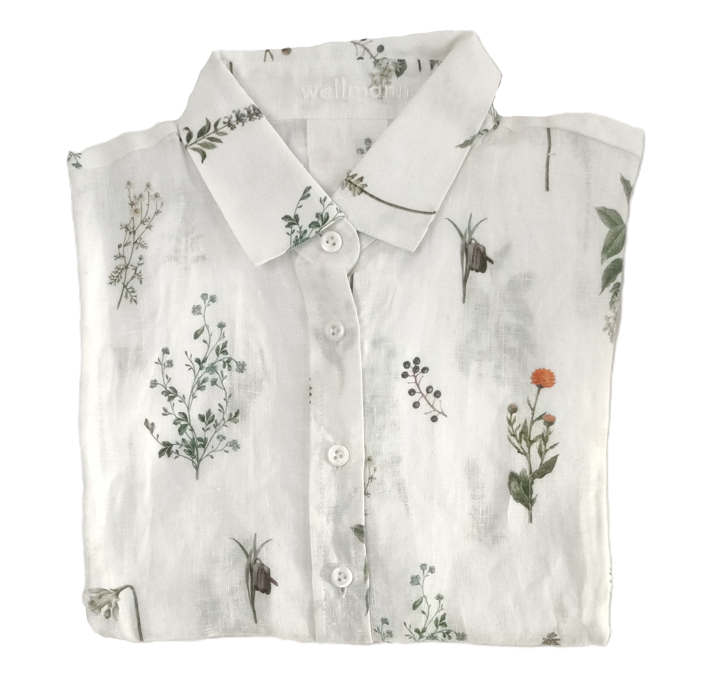 WALLMANN Kurzarmbluse mit floralem Druck