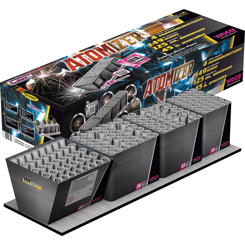 WECO Atomizer 149 Schuss Verbundfeuerwerk WECO Atomizer 149 Schuss Verbundfeuerwerk