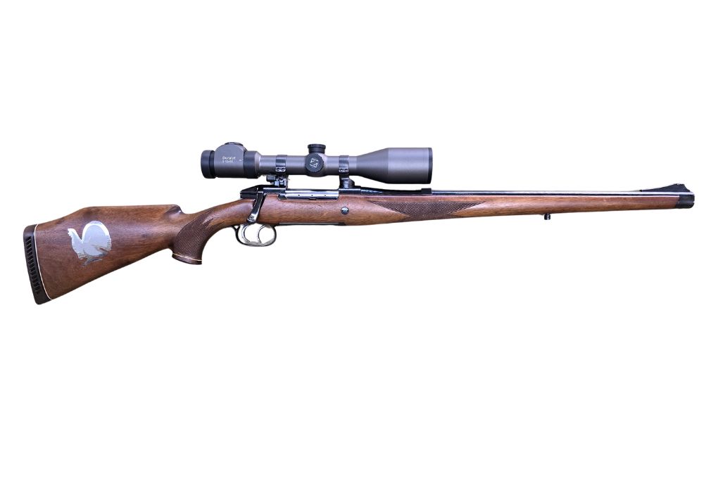 gebr. Mannlicher Schönauer M72 Ganzschaft, mit SM montiertes ZEISS Duralyt 3-12x50L Abs. 4A und mit SM montiertes NIKKO Stirling Diamond 1-4x24L Abs. 4LP, Zustand: Gut