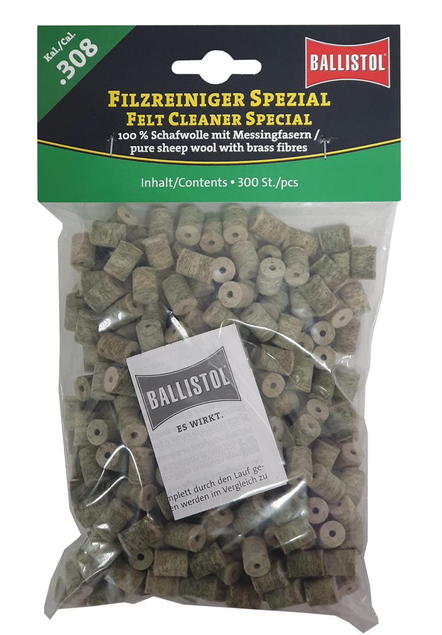 BALLISTOL  Putzpfropfen Spezial Grau für .308 (300 Stück)