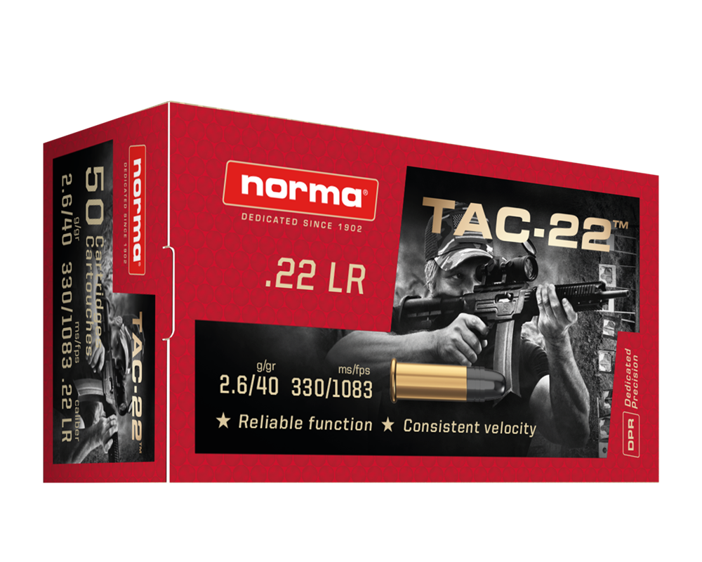 NORMA .22 lfB TAC-22 2.6g/40gr