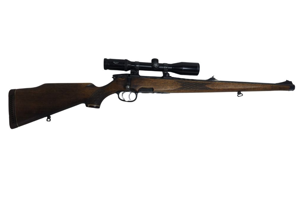 gebr. STEYR Mannlicher Mod. M, Ganzschaft mit SM montiertes KAHLES Helia 2,2-9x42S Abs. 4A, Zustand: Gut