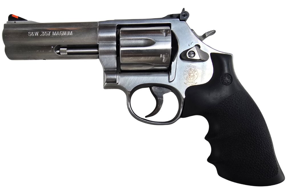 gebr. SMITH & WESSON Mod. 686 4" Lauf mit Pachmayr-Griff im Originalkoffer, Zustand: Sehr gut - NPR: € 1.607,00