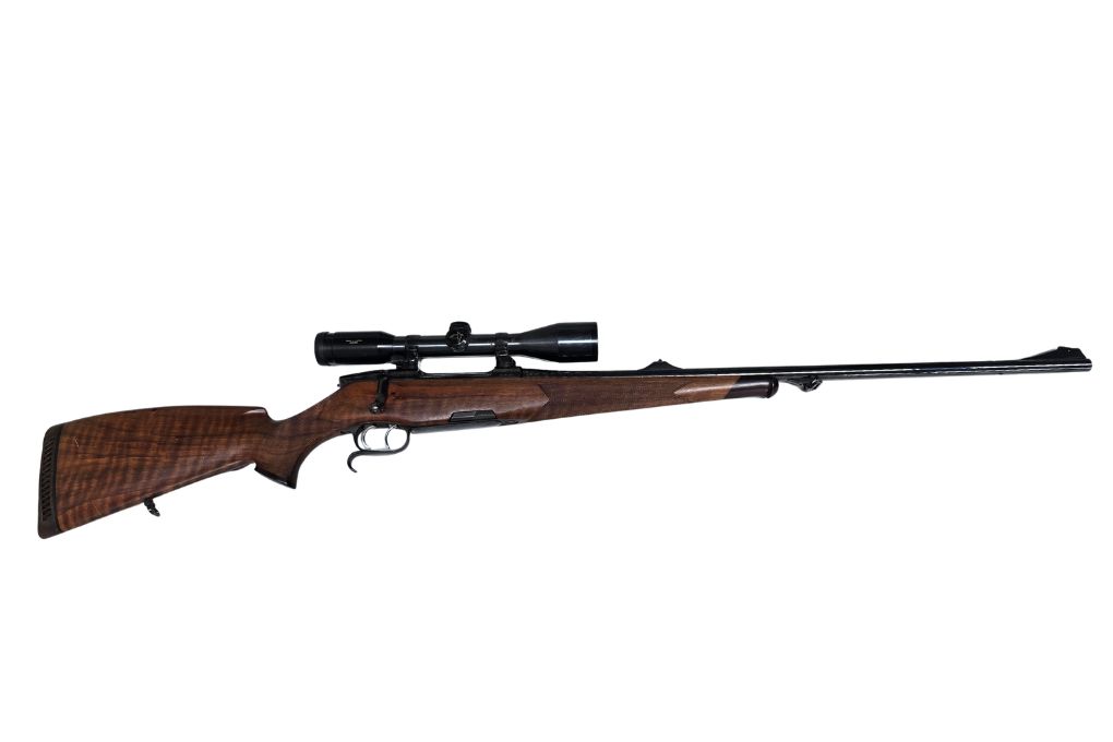 gebr. STEYR Mannlicher Luxus mit orig. Steyr SM montiertes SWAROVSKI Habicht 6x42S Abs. 4A, Zustand: Sehr gut - Kal. 6x62 Freres