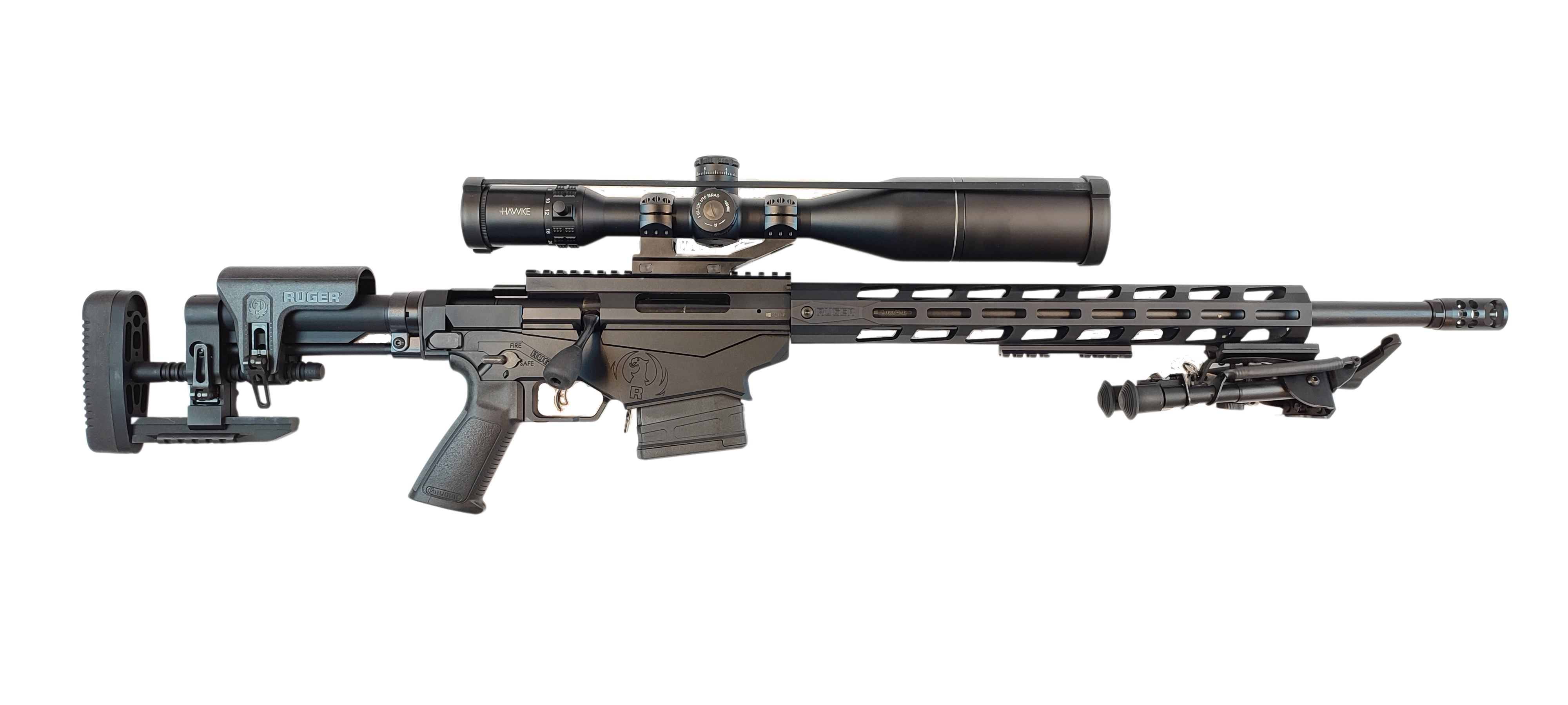 RUGER Precision Rifle LL50,8cm .308 Win. mit HAWKE Sidewinder, Koffer & Zweibein