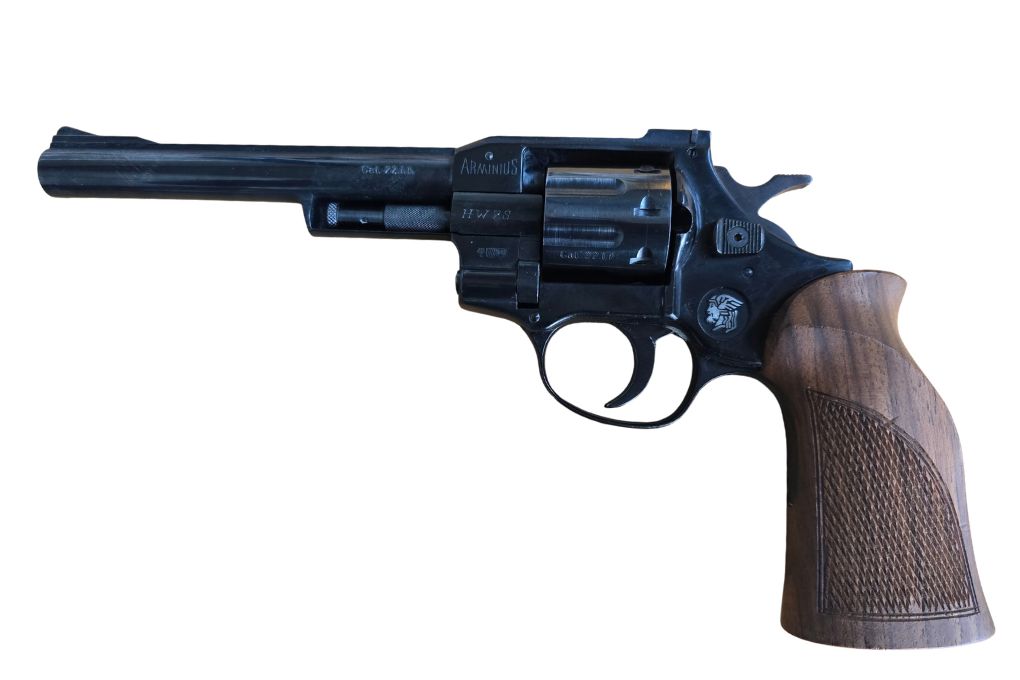 gebr. WEIHRAUCH Revolver Mod. HW7S 6"Lauf mit Holzgriff, Zustand: Sehr gut