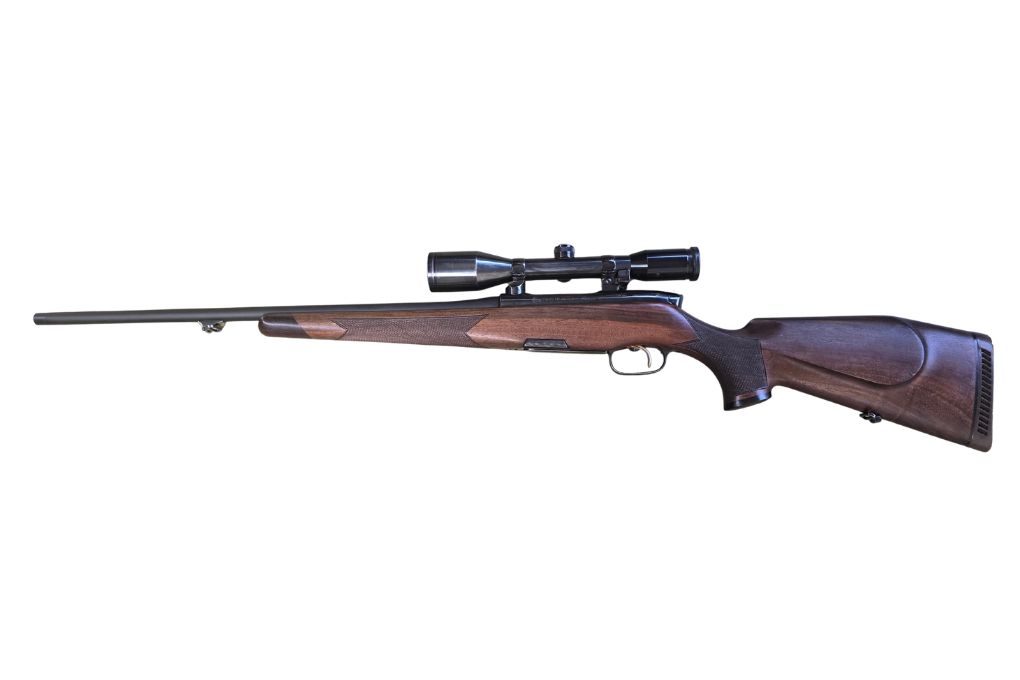 gebr. STEYR Mannlicher Luxus Mod. M, Lauf ist Ceracote beschichtet, mit orig. SM montiertem SWAROVSKI Habicht 6x42S Abs. 4A, Zustand: Sehr gut - Gut