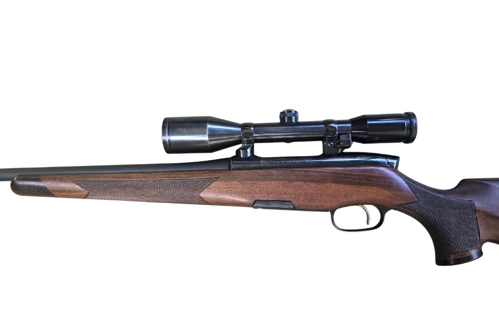 gebr. STEYR Mannlicher Luxus Mod. M, Lauf ist Ceracote beschichtet, mit orig. SM montiertem SWAROVSKI Habicht 6x42S Abs. 4A, Zustand: Sehr gut - Gut