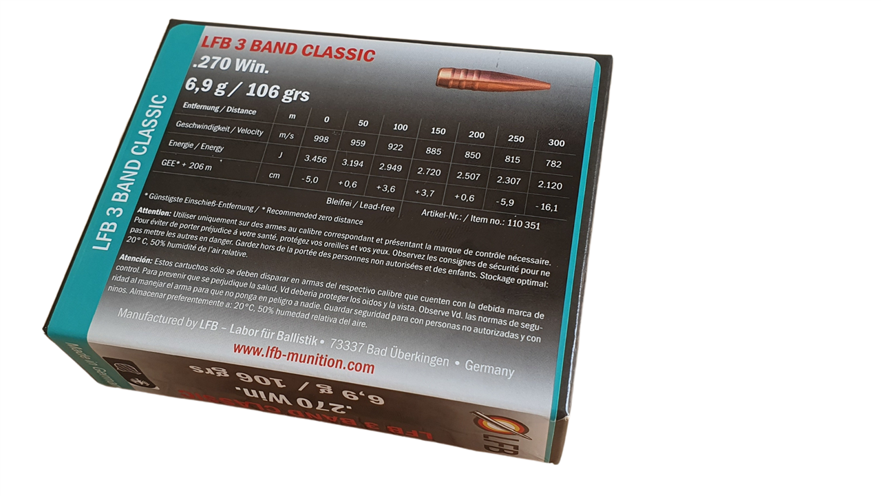 LFB .270 Win. 3 Band Classic 6,9g/106gr