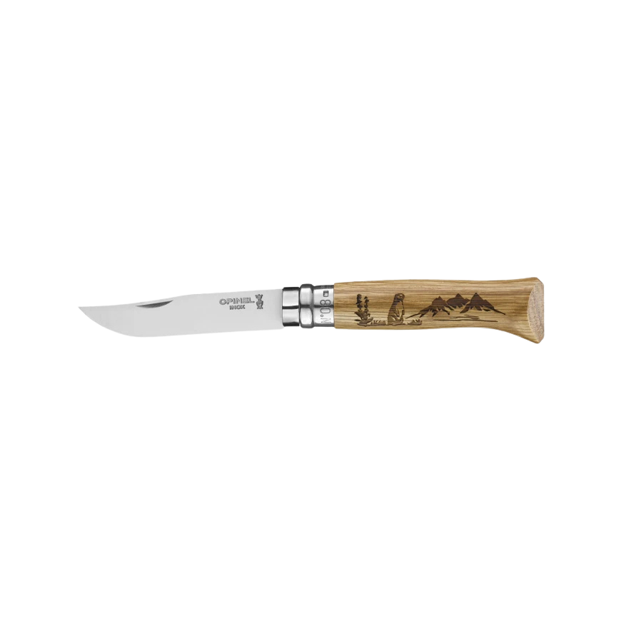 OPINEL Nr.8 Eiche Motiv Murmeltier