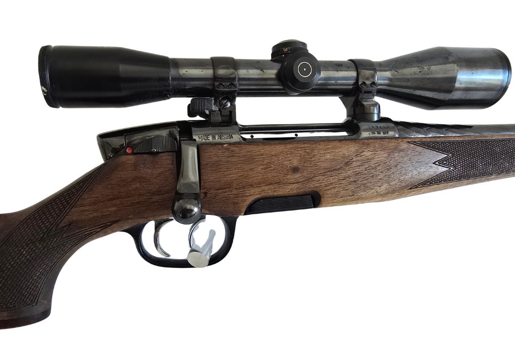 gebr. STEYR Mannlicher mit orig. SM montiertes SCHMICT&BENDER 6x42S Abs.7A, Zustand: Gut