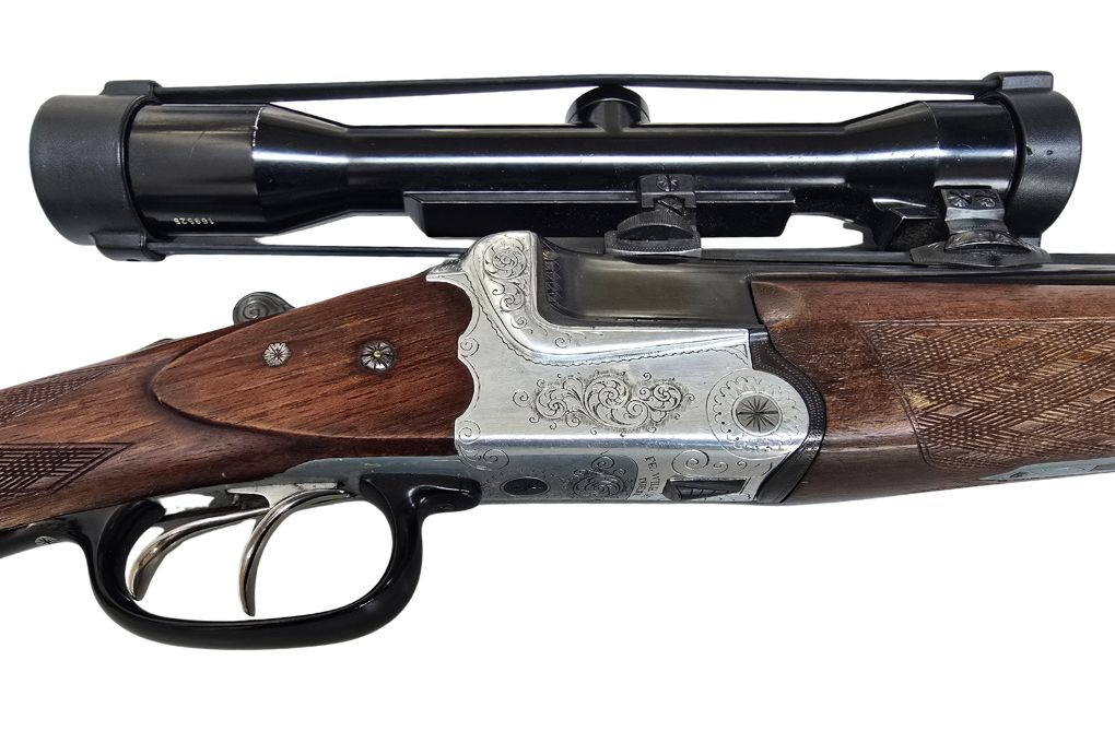 gebr. HEYM Bockbüchsflinte mit SEM montiertem Hensoldt 4x32, Zustand: Gut, Kaliber: 16/70