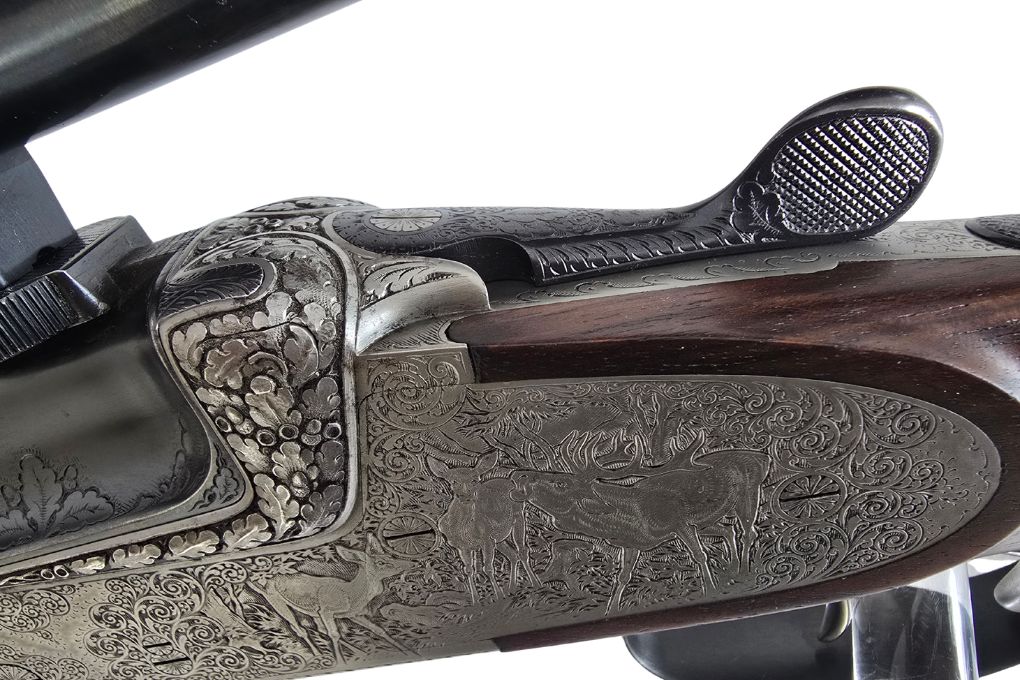 gebr. SODIA Bergstutzen mit lg. Seitenplatten und Schaftmagazin und montiertem SWAROVSKI Habicht 6x42S Abs. 7A, Zustand: Gut Kal. 5,6x50RMag.