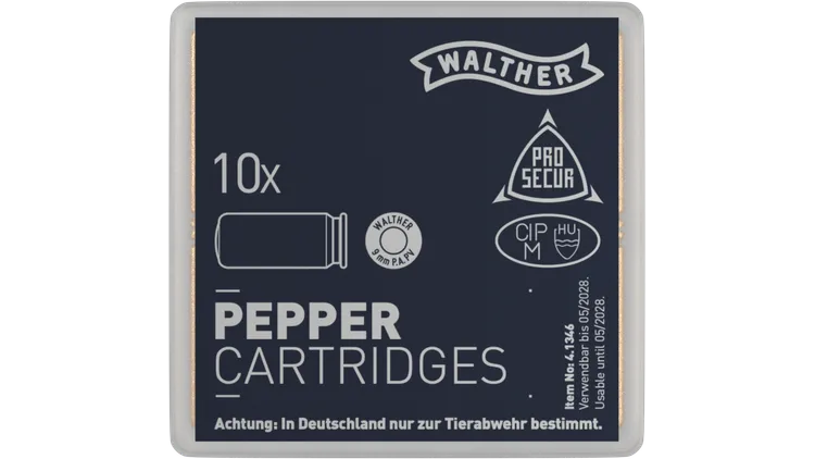 WALTHER Pfefferpatronen 9mm P.A. P.V.