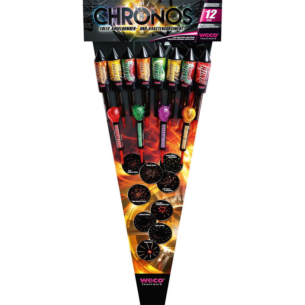 WECO Chronos 12er-Pack Raketensortiment