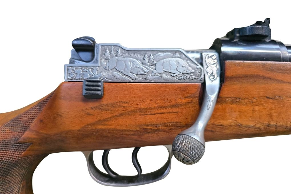 gebr. MAUSER Mod. 66SD mit graviertem System, dt. Stecher, mit SEM montiertes ZEISS Diavari-Z 2,5-10x52ZM Abs. 7A, Zustand: Sehr gut, Kal. 8x64S