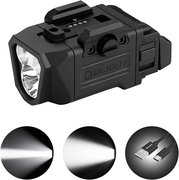 OLIGHT PL X Tactical Light, Matte Black, 1200L, Dual Beams, Flutlicht/SpoTlight