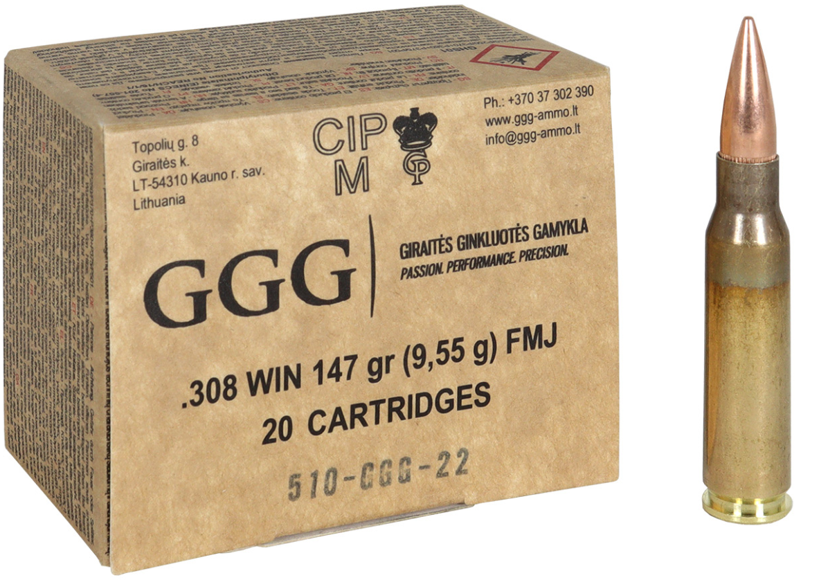 GGG 308 Win. FMJ 9,55g /147gr 
