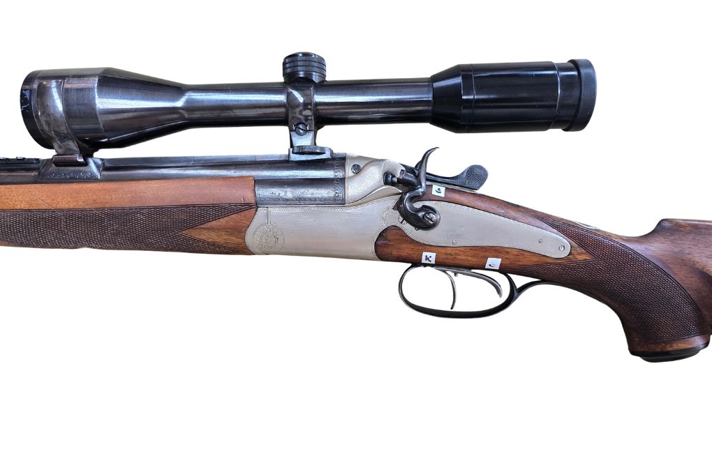 gebr. Ferlacher Hahnbockbüchsflinte mit SEM montiertes KAHLES Helia 6x42S Abs. 4A, Zustand Gut - Kal. 16/65